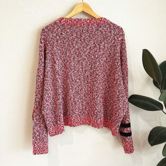 Rag & Bone Womens Halstead Varsity Sweater Medium Chunky Knit Oversized Preppy - Picture 5 of 9